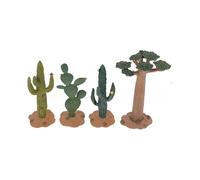 Artificial Plants Outdoor Table Decor 4pcs Micro Landscape Flower Pot Plants Mini Garden Miniature Ornament Accessories for Diy Decorations Artificial