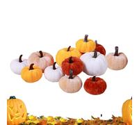 Artificial Pumpkin, Fall Decor, Thanksgiving Centerpiece, Rustic Autumn Display Props, Decorative Harvest Basket Fillers for Farmhouse Table Home Party Photography Halloween Use