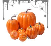 Artificial Pumpkins 7 Piece Extensive Halloween Realistic Artificial Foam