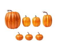 Artificial Pumpkins - 7 Piece Realistic Foam Pumpkin Decor For Thanksgiving