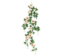Artificial Rose Vine, Realistic Rose Garland, Lifelike Petal Texture, Floral Wall Accent for Home Backdrops Doors and Gatherings, Indoor and Outdoor, Red, Orange, Champagne, Dark Pink, Light Pink