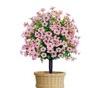 Artificial Shrubs for Outdoors - Realistic Artificial Topiary Ball with Spike | Fake Yard Plants | 22 Inch Outdoor Plant Bush for Patio Porch Courtyard Garden Decor, Spring Festival Party Decoration