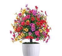 Artificial Shrubs for Outdoors - Realistic Artificial Topiary Ball with Spike | Fake Yard Plants | 22 Inch Outdoor Plant Bush for Patio Porch Courtyard Garden Decor, Spring Festival Party Decoration