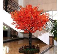 Artificial Silk Botanical, acero rosso finto - pianta artificiale da interno realistica, aspetto sempreverde, non appassisce mai, nessuna manutenzione richiesta for cortili, scale o gallerie(2mx1.8m)