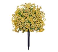 Artificial Violet Ball Topiary Tree | ABS, 60x40cm, 12.16oz | Fake Spherical Bush For Garden Decor | Outdoor Indoor UV-Resistant Plant, Purple Red Yellow