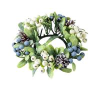 Artificial Wreath - Holiday Table Centerpieces | Artificial Candle Rings for Kitchen, Cabinet, Window, Door, Farmhouse, Dinner, Desktop, Fireplace, Party or Home Decor, 46g
