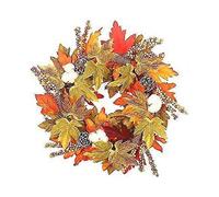 Artificial Wreath, Pumpkins Autumn Wreath Of Maple Leaves Hanging Garland, for Interior