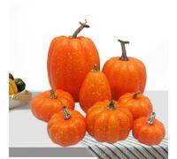 Artificiale 8 pezzi zucche finte fai da te stile fattoria | Schiuma Per Centrotavola Autunnali, Decorazioni Di Halloween E Ringraziamento, E Decorazioni Casa