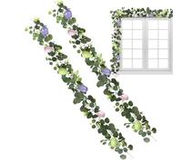 Artificiale Easter Garland - Faux Egg Spring Decor, 2 pezzi artificiali Easter Garlands with Green Vines | Spring Home Decoration for Room, Dormitory, Window, Garden, Indoor Holiday Party, Photo Props