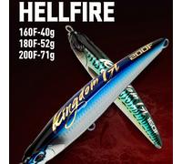 Artificiale Esca da Pesca al Mare Kingdom GT Hellfire Galleggiante con Piuma, Azione a Z, Duro, 40g 52g 71g, 160mm 180mm 200mm 160mm-40g-Col.05,160mm-40g-Col.04,160mm-40g-Col.06,200mm-71g-Col.04,200mm