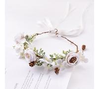 Artificiale Fiore Tiara Sposa Damigella Floreale Testa Corona - Nozze Accessori