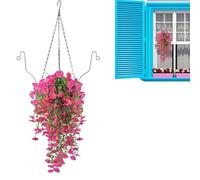 Artificiale Hanging Flower Plant Basket - Hanging Flowers and Plants Patio | Artificiale Hangable Flower with Basket | Hangable Planter with Flowers | Faux Floral Decor for Balcony Hotel Garden
