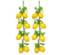 Artificiale Limone Ramo Base Realistico Frutta Piante Finto Casa Giardino Arredo