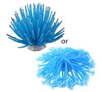 Artificiale Mare Anemone Blu Finto Corallo Ornamenti per Decor 1 Contare Pesce