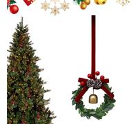 Artificiale Mini Christmas Wreath - 8 x 9 cm, Bell Bow Pine Coni Ornament | Mini Wreath Decoration for Tree, Window, Fireplace, Stair, Table Centerpiece, Living Room, Bedroom, Farmhouse, Porch