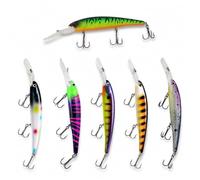 Artificiale Minnow Galleggiante 120 mm 20 g, Esca Rigida con Paletta Lunga | Corpo Realistico, Tre Ancorette e Peso Bilanciato for Lanci Lunghi in Laghi, Fiumi, Acque Dolci e Costiere