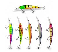 Artificiale Minnow Galleggiante 120 mm 20 g, Esca Rigida con Paletta Lunga | Corpo Realistico, Tre Ancorette e Peso Bilanciato for Lanci Lunghi in Laghi, Fiumi, Acque Dolci e Costiere