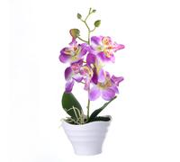Artificiale Orchidea Pianta IN Un Pentola Fiori Vaso Piccolo Indoor Ufficio Casa