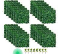 Artificiale Pannello Siepe di Bosso UV 24 Pezzi 50,8x50,8 cm Edera Finta