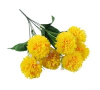 Artificiale per bouquet di dente di leone 7 fiori di seta per matrimonio | Sette fiori realistici, mix di seta e plastica, colori vivaci, centrotavola per matrimoni, senza allergie