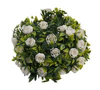 Artificiale Rose Palle Arte Topiaria Appeso Giardino Cesto Pianta UV Stalla