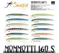 ARTIFICIALE SPINNING SEASPIN MOMMOTTI 160 S ESCA MINNOW LONG JERK BARRACUDA SERR