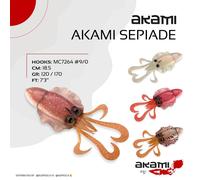 ARTIFICIALE TRAINA SEPIADE 120 GR AKAMI VERTICAL SILICONE JLC SEPIA SEPPIA ESCA