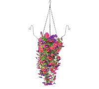 artificiali appesi, decorazione floreale realistica per casa e giardino - fiori artificiali appesi con un cestino,Per portico giardino finestra corridoio sala da pranzo balcone hotel matrimonio e