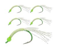 Artificiali Da Bass - Set Di 5 Artificiali Con Coda A Riflesso Luminoso | Per Pesce Con Coda Riflettente Da 4,5 Cm,Per La In Acqua Salata Durante La Notte Per Persico Gambero E Crappie