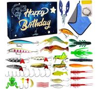 Artificiali Da | Esche Realistiche Per All'Aperto - Kit Di Esca Realistica Per Fiume | per Acqua Trota Crappie Pesce Gatto Salmone Walleye per Barca e Lago per Uomini e Papà e tore