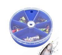 Artificiali per Persico - Teste Jig Portatili Fosforescenti da 25 Pezzi - Kit Per Sul Ghiaccio Con Amo E Esche Per Bass - Per Pesce Gatto, Crappie, tori, Kayak, A Mosca, Surf, Mare, Acqua Salata, Fium