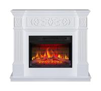 ArtiFlame Camino elettrico Toscana AF23BS, camino elettrico con riscaldamento 1800 W, effetto fiamma 3D realistico, illuminazione a LED, telecomando, timer, termostato, effetto scoppiettante, MDF