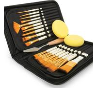 ARTIFY 18 Pezzi Set Di Pennelli per Pittura a Guazzo Ad Olio Acrilico Ad Acquere