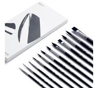 ARTIFY Acquerello Pennello Set-12 Pz Morbido Pennelli di Nylon Sintetico per Acquerello, Acrilico, Pittura a Olio Gouache, Include Pizzo Rotondo, Piatto, Cat Tongue, Serie Intermediate