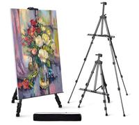 Artify - Cavalletto, treppiede in Alluminio per dipingere e esporre con Una Borsa da Trasporto Ecologica e Pezzi di Ricambio (1-Pack, 66''B)