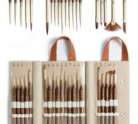 ARTIFY Pennelli per vernici per dettagli estremi, pennelli in miniatura per modelli e pittura artistica, 20 pezzi mini pennelli per dettagli con una borsa, acrilico, acquerello, olio, modelli, 40K