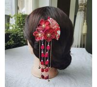 Artigianale Sakura Kanzashi Ragazza Giapponese Forcina Nappa Capelli Clip Kimono