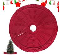 Artigianato a maglia di filato spesso da 36/48 pollici, gonna ad albero della fattoria rossa/bianca decorazione natalizia Gonna per albero di Natale,Gonna per albero, gonna per albero di Natale