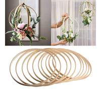 Artigianato bellissime corone di fiori con i nostri anelli in legno liscio confe