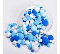 artigianato creativo, materiale artigianale DIY, 1000 Pieces Craft Mini Pompoms Ball Balls Self Adhesive Festive Rainbow Fuzzy for Jewelry Making Accessories Clothing Appliques(Blue)
