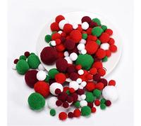 artigianato creativo, materiale artigianale DIY, 1000 Pieces Craft Mini Pompoms Ball Balls Self Adhesive Festive Rainbow Fuzzy for Jewelry Making Accessories Clothing Appliques(Christmas 2)