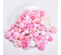 artigianato creativo, materiale artigianale DIY, 1000 Pieces Craft Mini Pompoms Ball Balls Self Adhesive Festive Rainbow Fuzzy for Jewelry Making Accessories Clothing Appliques(Pink)