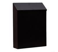 Artigianato in ferro in questa elegante cassetta delle lettere da parete offre uno spazio sicuro per riporre la tua corrispondenza importante (nero)