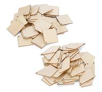 Artigianato in legno, ciondolo geometrico Ciondolo orecchio geometrico Orecchino in legno in stile semplice alla moda,Fette di Legno Dischi di Legno Bricolage per matrimoni Ornamenti