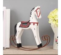 Artigianato in Legno Retrò Decorazioni per Scrivania con Cavallo a Dondolo