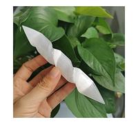 Artigianato in pietra Selenite naturale Bacchetta da massaggio con cristallo lucidato Gesso lucido Decorazione a forma di elica decorazione della stanza (Color : One Size)