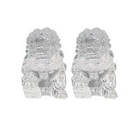 Artigianato in resina trasparente fufu cang feng shui decorazioni guardian leone modella camera morbida decorazione fortuna ricchezza di bordo del dono di business di home office di lavoro squisito (1