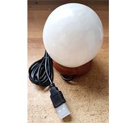 Artigianato Lampada di Selenite USB a Sfera dell'Himalaya Luce Bianca