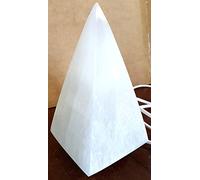 Artigianato Lampada Piramide di Selenite base circa 12 cm h 27-28 cm