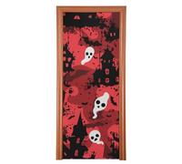 Artigianato Nebbia Design Halloween Rosso Nero Decorazioni di Halloween Festa Del Ringraziamento Copertura 88,9 x 200,7 cm San Valentino Porta Banner Decorazione e Forniture per la Casa M